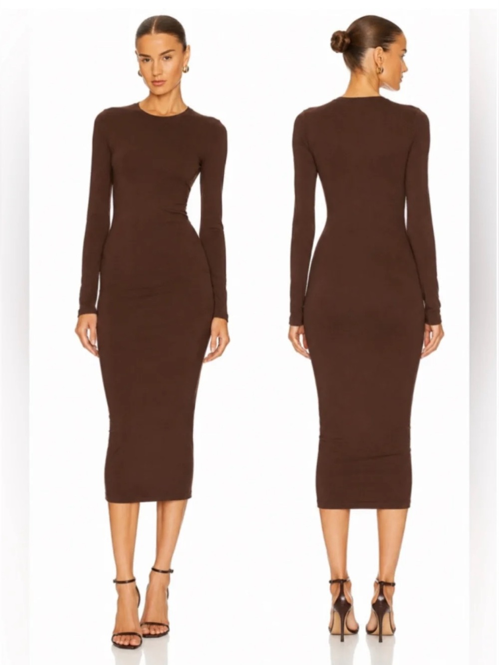 Babaton Contour Crew Longsleeve Midi Dress size S